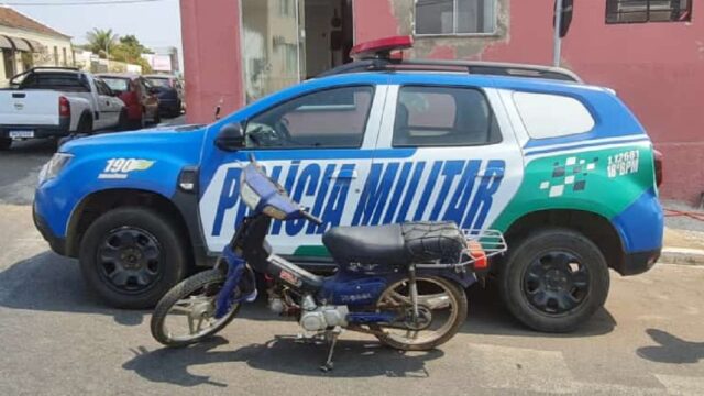 Moto furtada é recuperada pela PM, em Catalão