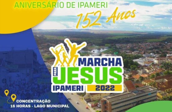 Marcha para Jesus acontece nesta segunda (12) em comemoração ao aniversário de Ipameri