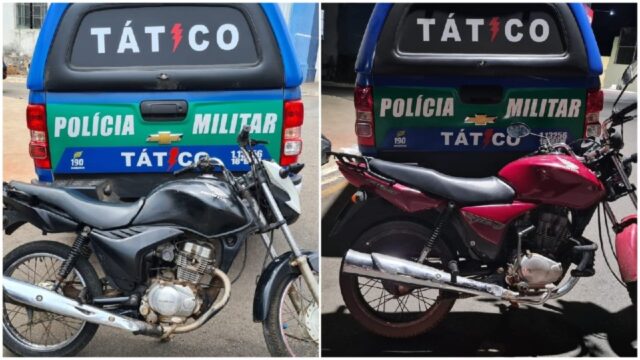 Em Catalão, Equipe do Tático Móvel recupera duas motocicletas com restrição de furto/roubo