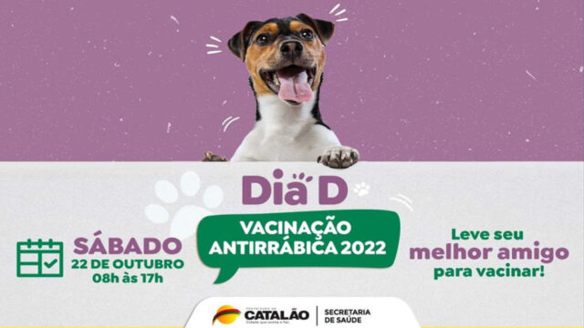 Dia D da Campanha de Vacinação Antirrábica em Catalão é neste sábado (22)