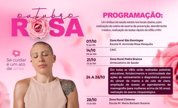 Outubro Rosa: saúde de Catalão divulga programação especial do mês de prevenção ao câncer de mama