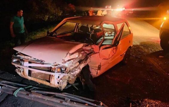 Acidente em Araguari deixa vítima em estado grave