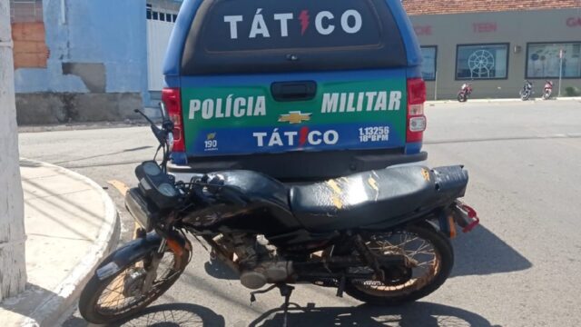 Em Catalão, Tático Móvel recupera moto com restrição de furto/roubo