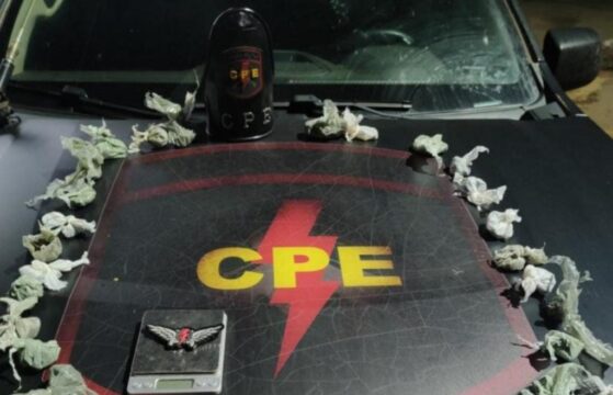 Jovem de 18 anos é preso por tráfico de drogas após abordagem da CPE, em Orizona