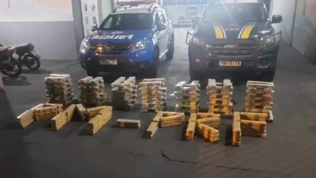 PRF apreende droga e provoca prejuízo de quase meio milhão de reais ao tráfico