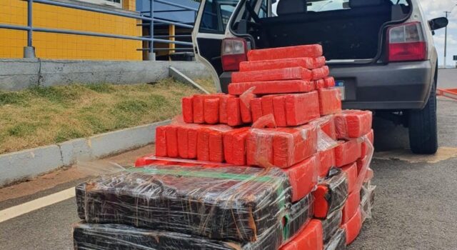 PRF apreende quase 200kg de maconha na BR-050, em Catalão