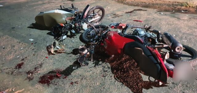 Colisão entre duas motos deixa duas pessoas feridas no bairro Cruzeiro II, em Catalão
