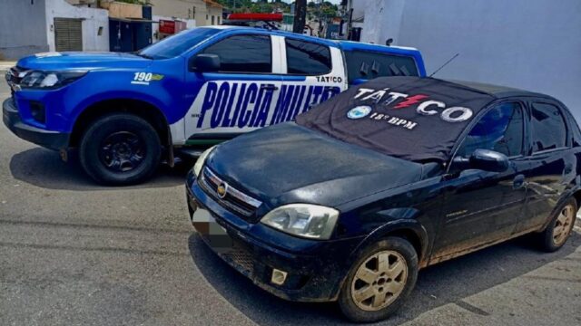 Em ação rápida, equipe do Tático Móvel recupera carro horas após o furto em Catalão