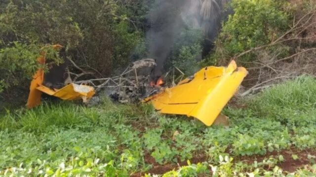 Piloto morre após queda de avião agrícola na zona rural de Bom Jesus de Goiás; vídeo