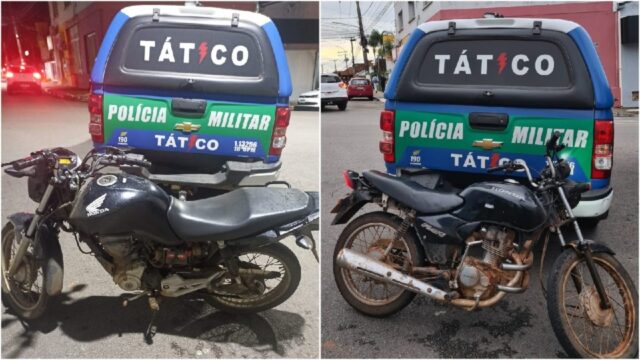 Em Catalão, Tático recupera duas motocicletas com restrição de furto/roubo