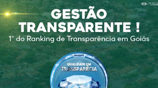 1º colocado no ranking goiano, apenas Davinópolis recebe o selo diamante em transparência no Estado de Goiás