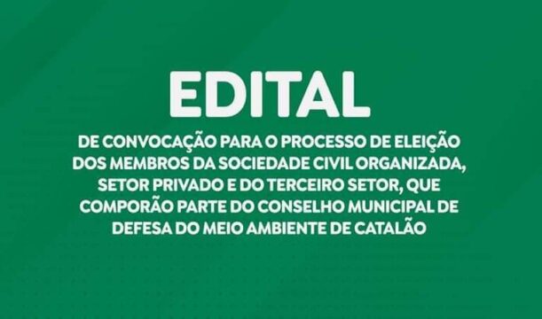 Secretaria de Meio Ambiente de Catalão lança edital de inscrição de membros para eleição do Conselho do COMDEMA