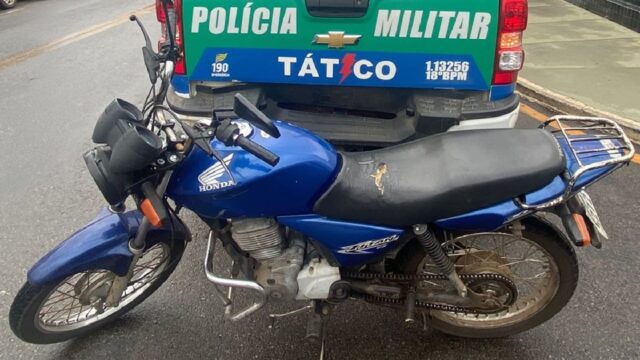 Em Catalão, Tático recupera moto com restrição de furto/roubo ocorrido em São Paulo (SP)