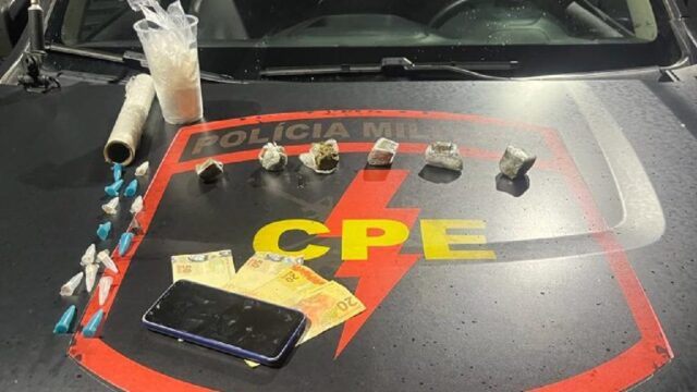 CPE prende suspeito e apreende drogas no bairro Castelo Branco, em Catalão