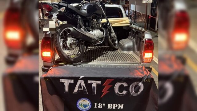 Em menos de 24 horas depois do crime, Tático Móvel recupera motocicleta furtada em Catalão