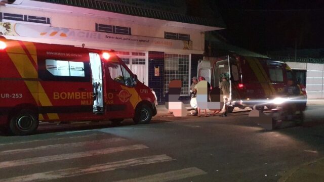 Motociclista fica ferido após colisão entre motos no bairro das Américas, em Catalão