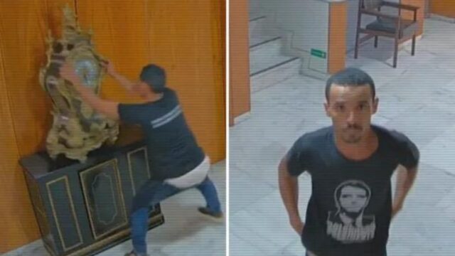 Homem filmado destruindo relógio do século 17 no Planalto é preso em Uberlândia