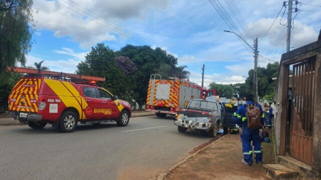 Caminhonete tem princípio de incêndio no bairro Nossa Senhora de Fátima em Catalão
