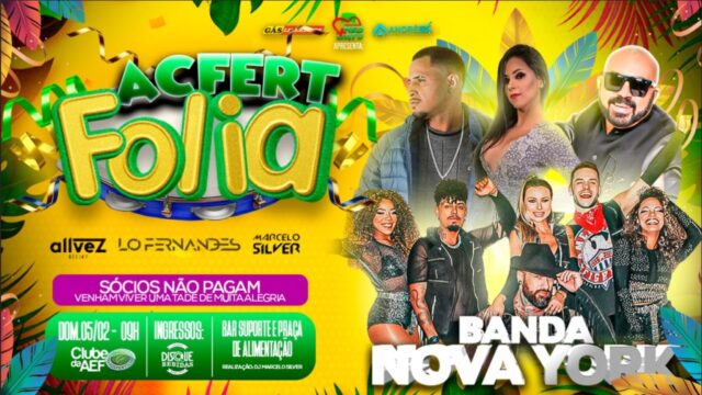 Banda Nova York vai agitar o Pré-Carnaval das famílias no clube da Acfértil; sócios não pagam ingresso