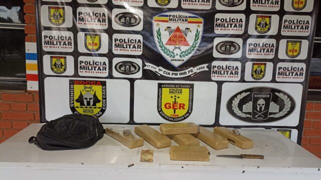 Em Uberlândia, jovem é preso com o filho no colo e maconha na mochila