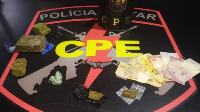 CPE prende dois suspeito por tráfico e apreende drogas em Orizona