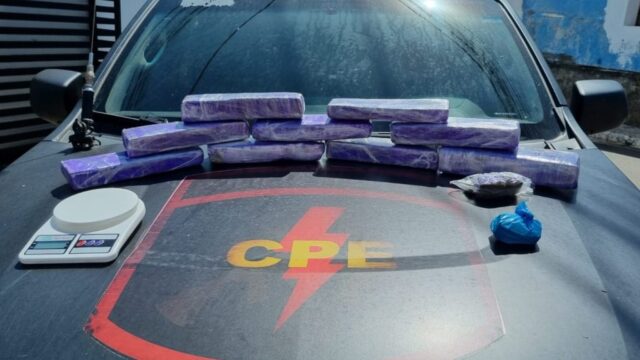 CPE prende suspeito de tráfico com aproximadamente 10 quilos de maconha, em Catalão