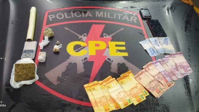 Suspeito de usar a própria casa com ponto de venda de drogas é preso em Pires do Rio