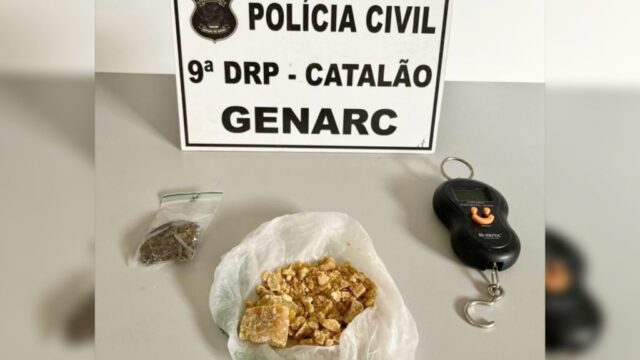 GENARC-GEIC prende dois jovens de 22 anos em flagrante pelos crimes de tráfico e associação para o tráfico de drogas, em Catalão