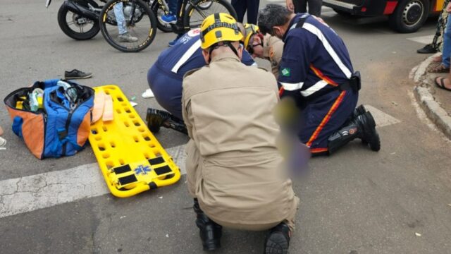 Em Catalão, motociclista tem fraturas múltiplas após se envolver em acidente