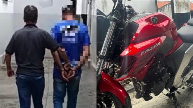 Em Caldas Novas, homem é preso após extorquir idosa para comprar moto e fugir com a motocicleta