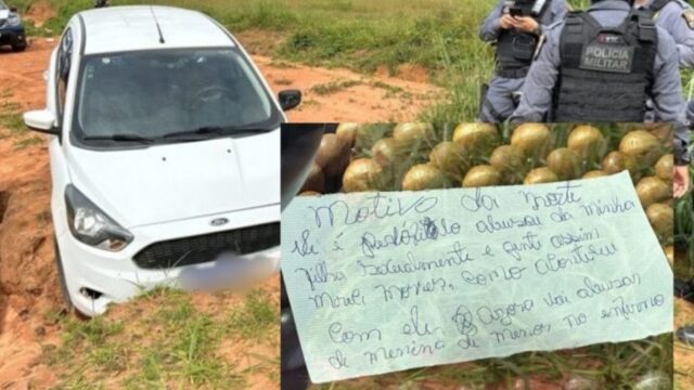 Homem é achado morto dentro de carro com bilhete: “Abusador de menor”