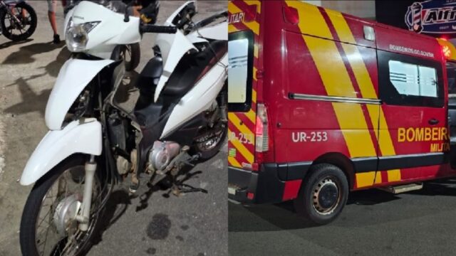 Motociclista fica ferido após colisão com carro em cruzamento no Bairro São João, em Catalão