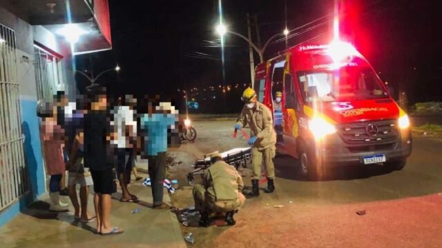 Em Caldas Novas, grave acidente deixa jovem ferido