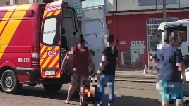 Colisão entre moto e caminhonete deixa uma pessoa ferida no Bairro São João,  em Catalão