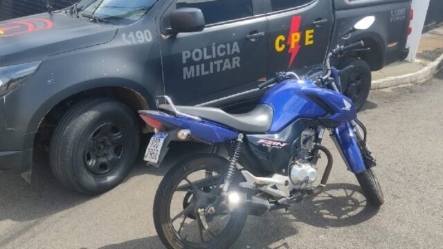 CPE recupera moto furtada no Jardim Paraíso, em Catalão