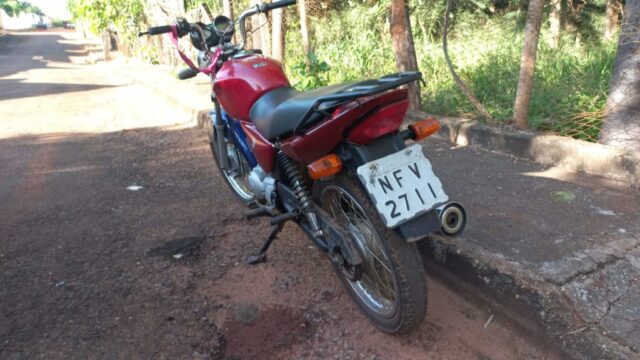 Polícia Militar recupera moto furtada em Pires do Rio