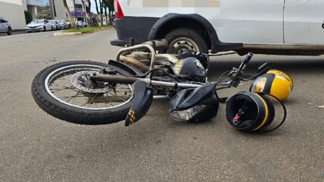 Motociclista fica ferido após colidir contra carro em Catalão