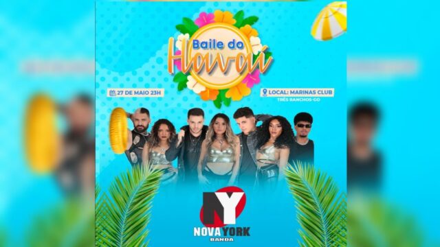 Baile do Havaí em Três Ranchos no dia 27 de maio traz Banda Nova York em festa temática imperdível