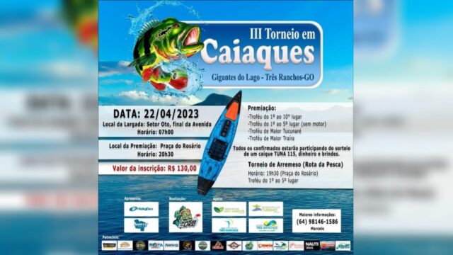 Três Ranchos recebe III Torneio em Caiaques "Gigantes do Lago"
