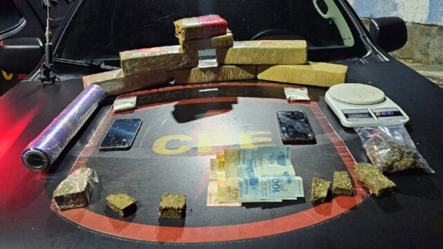 CPE apreende mais de 8kg de drogas avaliadas em R$30 mil durante operação em Catalão