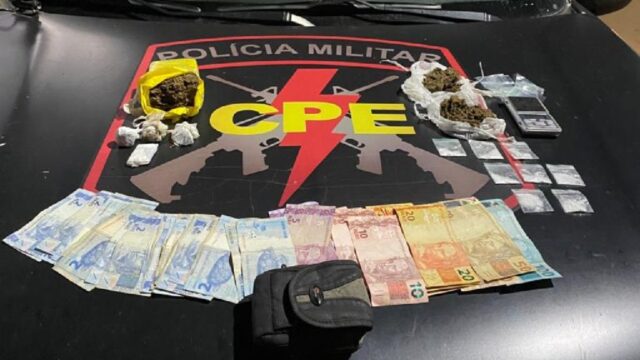 CPE prende suspeito por tráfico e apreende drogas em Vianópolis