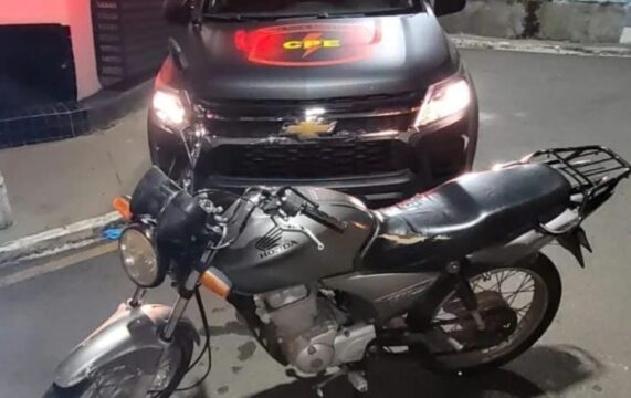 CPE Catalão prende homem e apreende motocicleta produto de furto em Uberlândia