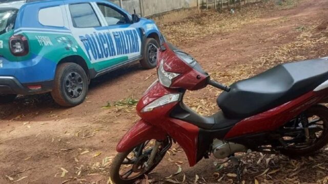 Polícia Militar recupera moto furtada em Pires do Rio
