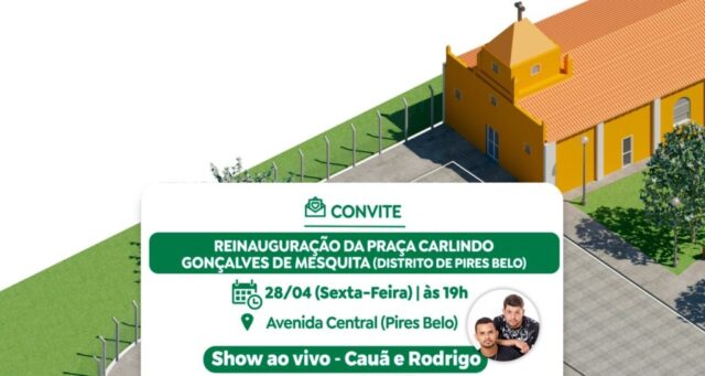 Praça do Distrito de Pires Belo será reinaugurada pela Prefeitura de Catalão nesta sexta-feira (28)