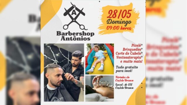 Barbershop Antônios, realizará festa solidária as crianças do Bairro Castelo em Catalão