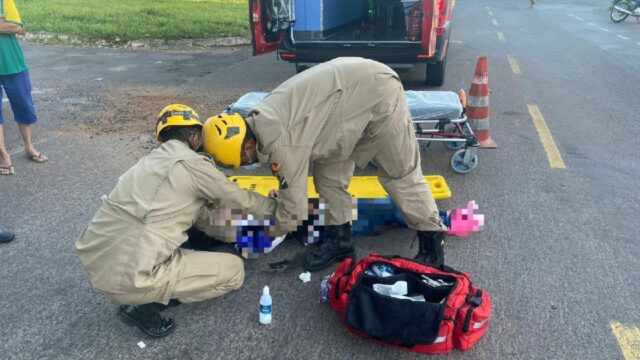 Colisão entre duas motos deixa uma pessoa ferida, em Caldas Novas