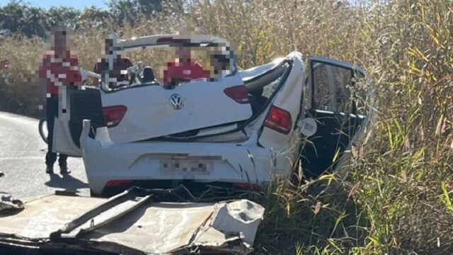 Grave acidente na GO-309 entre Caldas Novas e Pires do Rio deixa veículos destruídos, mas sem vítimas fatais