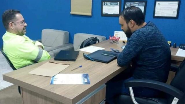Presidente do Metabase, Diego Hilário, reuni com representante da Mosaic para discutir demandas da categoria