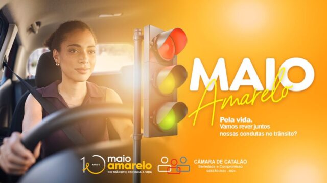 Catalão: Câmara Municipal apoia campanha "Maio Amarelo" para conscientização no trânsito
