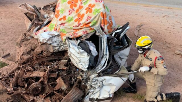Greve acidente entre caminhão e veículo deixa uma vítima fatal na BR-070, Distrito de Edilândia-GO